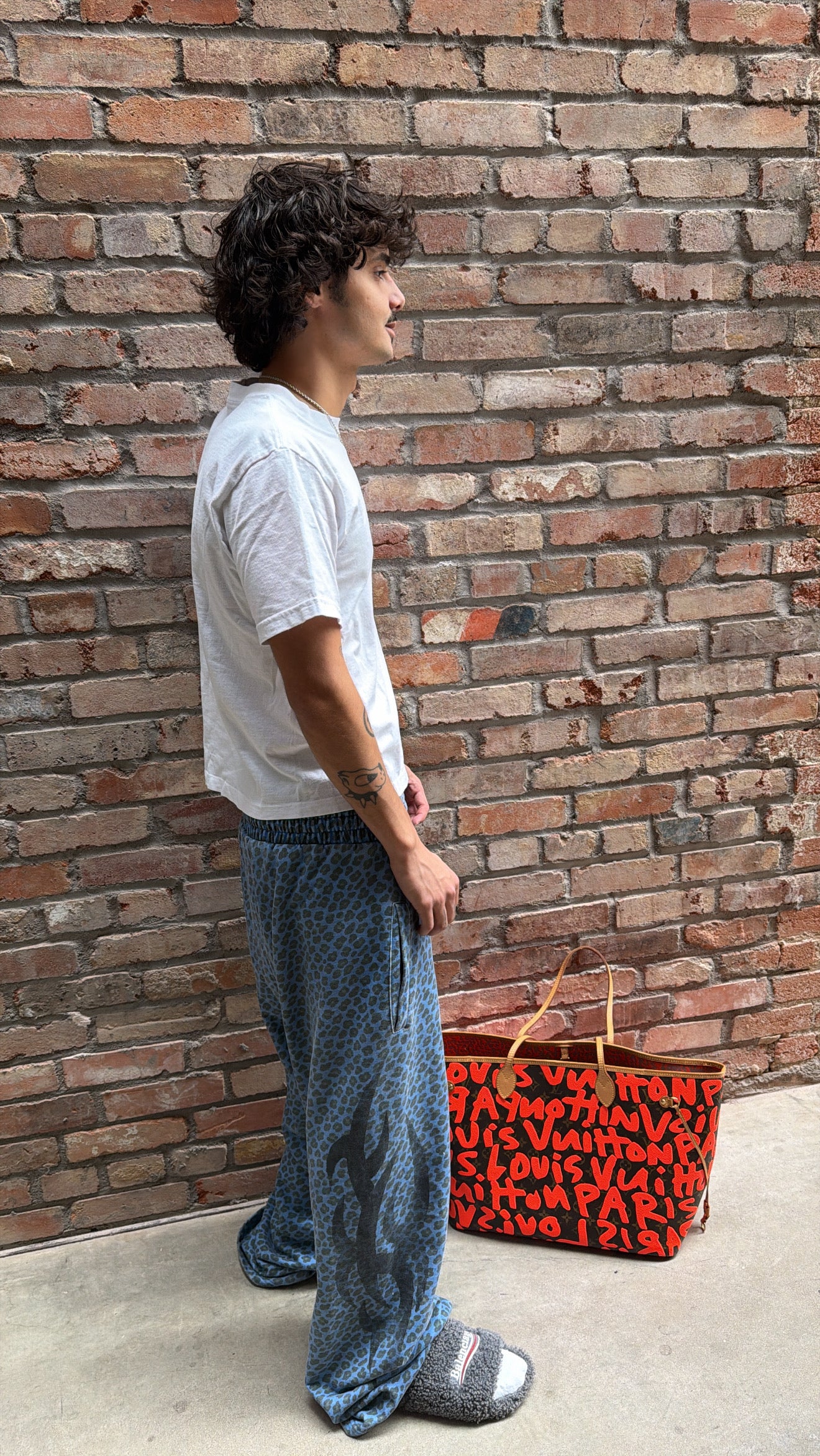 Blue Leopard Heel Drags