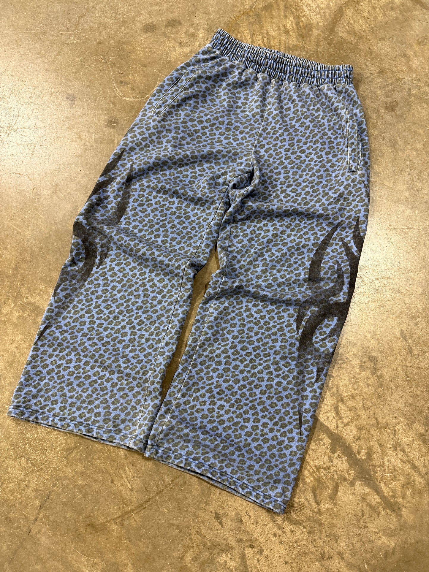 Blue Leopard Heel Drags