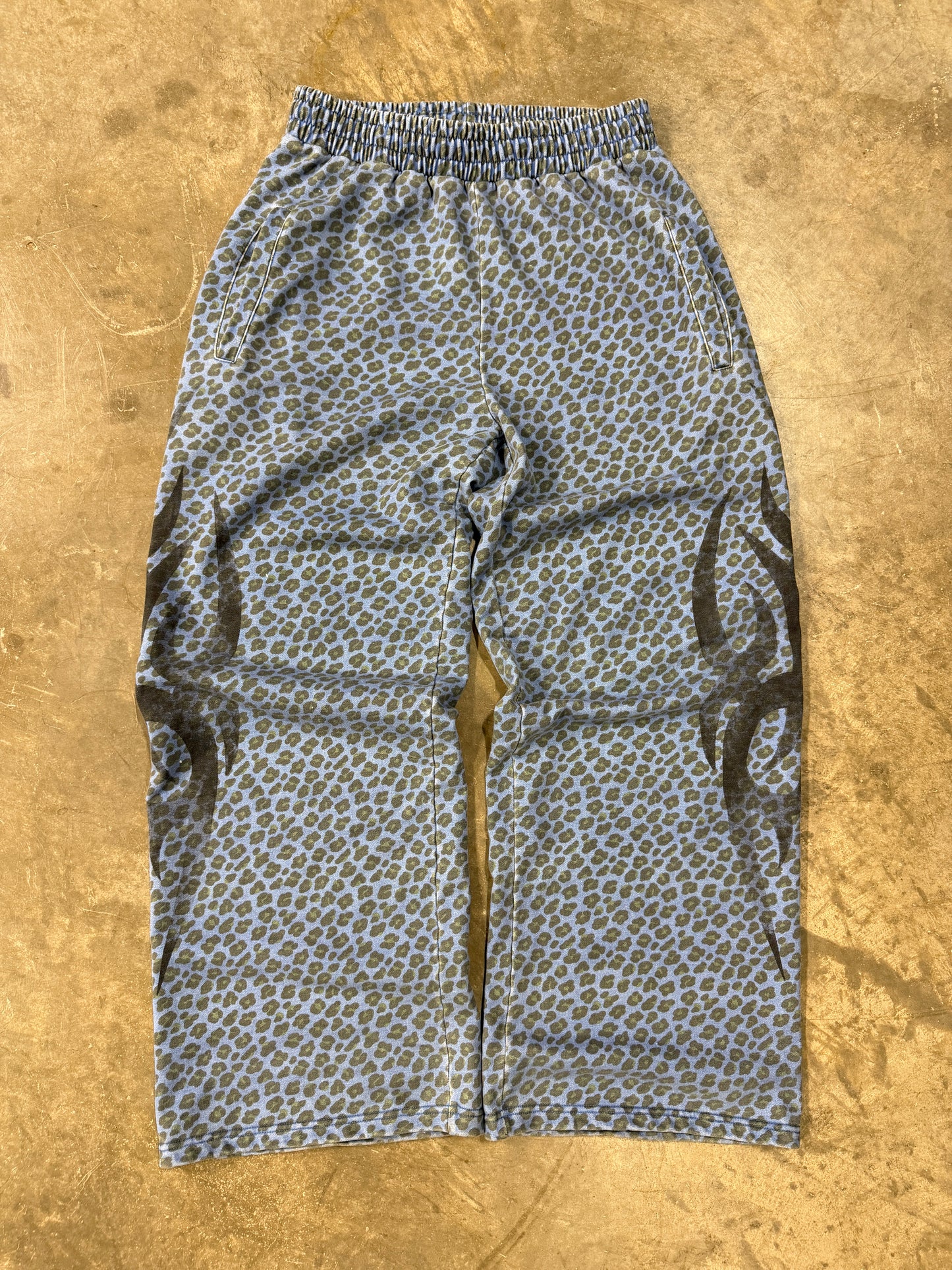 Blue Leopard Heel Drags