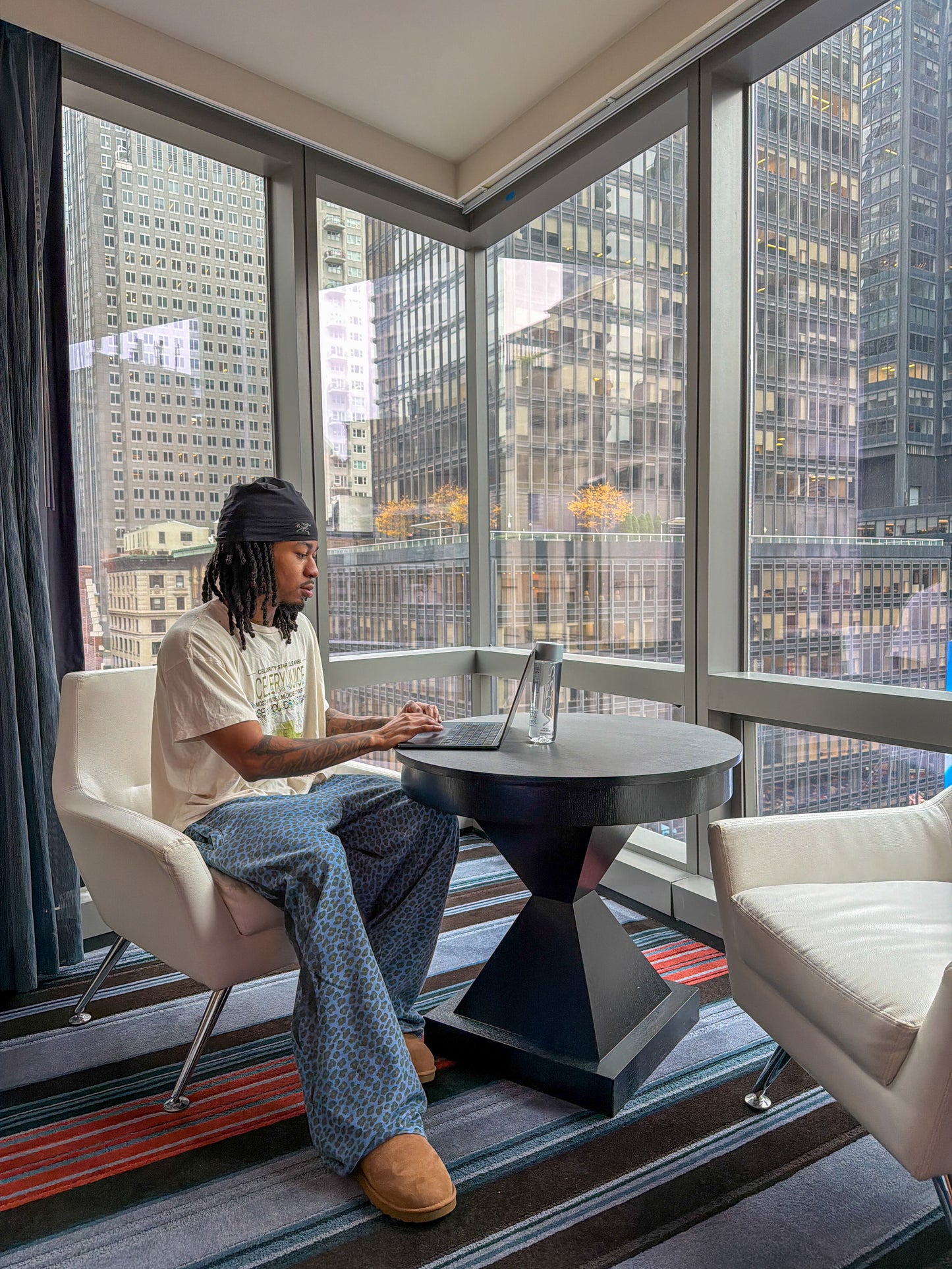 Blue Leopard Heel Drags